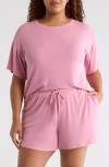 Nordstrom Moonlight Eco Easy Rib Short Pajamas In Pink Prince