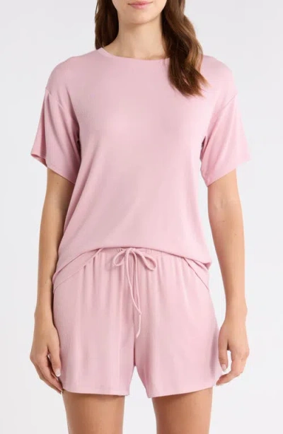 Nordstrom Moonlight Eco Easy Rib Short Pajamas In Pink