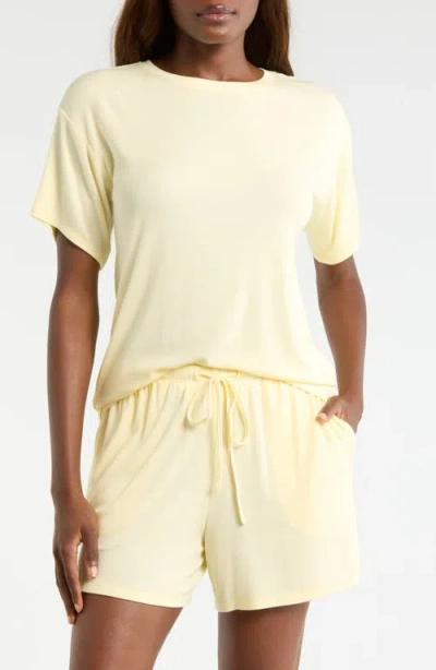 Nordstrom Moonlight Eco Easy Rib Short Pajamas In Yellow