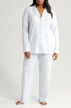 Nordstrom Moonlight Eco Knit Pajamas In Blue Feather Hatch Dot