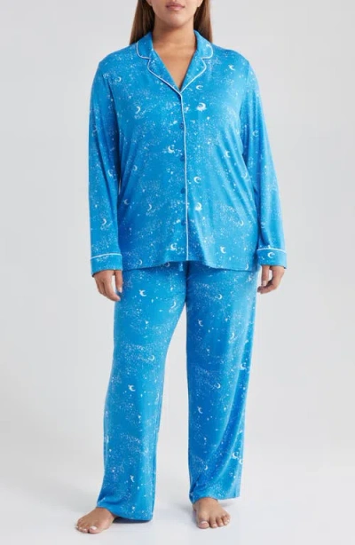 Nordstrom Moonlight Eco Knit Pajamas In Blue Star Celestial