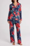 Nordstrom Moonlight Eco Knit Pajamas In Navy In Bloom