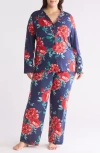 Nordstrom Moonlight Eco Knit Pajamas In Navy In Bloom