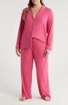 Nordstrom Moonlight Eco Knit Pajamas In Pink Carmine