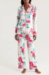 Nordstrom Moonlight Eco Knit Pajamas In Pink Peony In Bloom