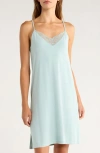 Nordstrom Moonlight Eco Lace Tim Chemise In Blue