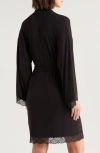 Nordstrom Moonlight Eco Lace Trim Robe In Black