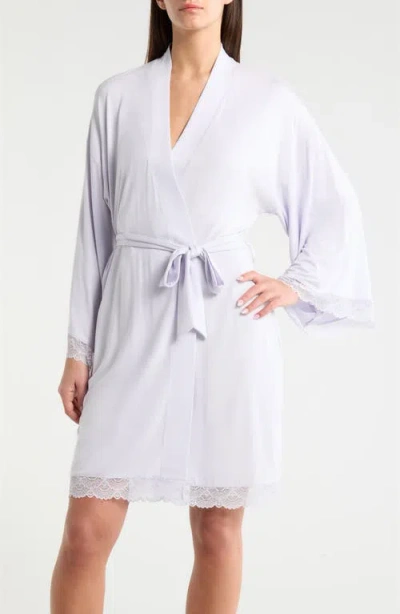 Nordstrom Moonlight Eco Lace Trim Robe In Purple