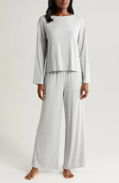 Nordstrom Moonlight Eco Long Sleeve Pajamas In Grey Heather