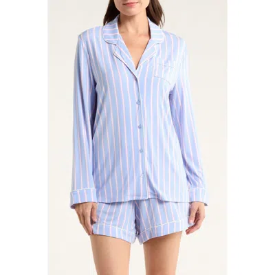 Nordstrom Moonlight Eco Long Sleeve Short Pajamas In Blue