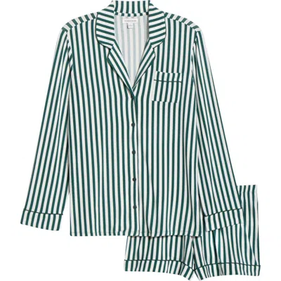 Nordstrom Moonlight Eco Long Sleeve Short Pajamas In Green