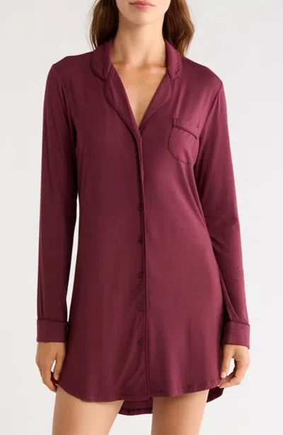 Nordstrom Moonlight Eco Nightshirt In Burgundy