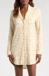 Nordstrom Moonlight Eco Nightshirt In Tan Shore Fluid Zebra