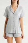 Nordstrom Moonlight Eco Rib Short Pajamas In Grey Heather Bc05