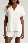Nordstrom Moonlight Eco Rib Short Pajamas In Ivory Egret