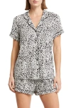 Nordstrom Moonlight Eco Short Pajamas In Black Leopard