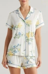 Nordstrom Moonlight Eco Short Pajamas In Ivory Sprawling Floral