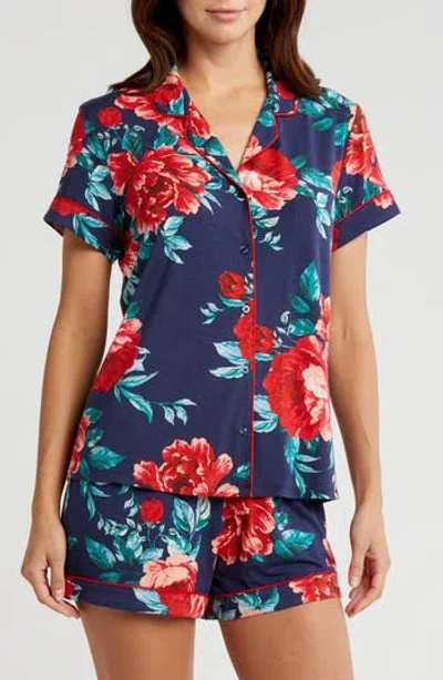Nordstrom Moonlight Eco Short Pajamas In Navy In Bloom