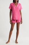 Nordstrom Moonlight Eco Short Pajamas In Pink Carmine