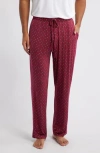 Nordstrom Moonlight Eco Stretch Modal Pajama Pants In Burgundy Rhode Heart Dots