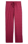 Nordstrom Moonlight Eco Stretch Modal Pajama Pants In Burgundy Rhode Heart Dots