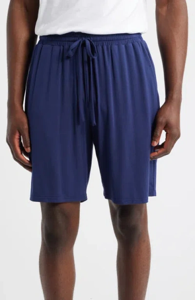 Nordstrom Moonlight Modal Blend Drawstring Lounge Shorts In Blue