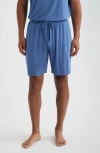 Nordstrom Moonlight Modal Blend Drawstring Lounge Shorts In Blue