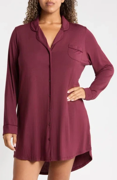 Nordstrom Moonlight Nightshirt In Burgundy