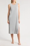 Nordstrom Moonlight Rib Tank Nightgown In Gray