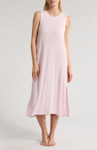 Nordstrom Moonlight Rib Tank Nightgown In Pink