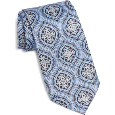 Nordstrom Moroccan Tile Print Silk Tie In Blue