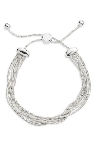 Nordstrom Multistrand Snake Chain Slider Bracelet