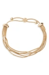 Nordstrom Multistrand Snake Chain Slider Bracelet