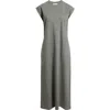 Nordstrom Muscle Sleeve Pima Cotton Jersey Maxi Dress In Gray