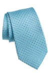 Nordstrom Neat Lattice Silk Jacquard Tie In Blue