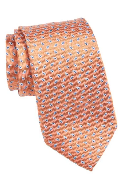 Nordstrom Neat Paisley Silk Tie In Orange