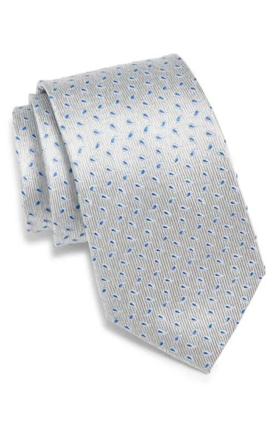 Nordstrom Neat Paisley Silk Tie In Silver