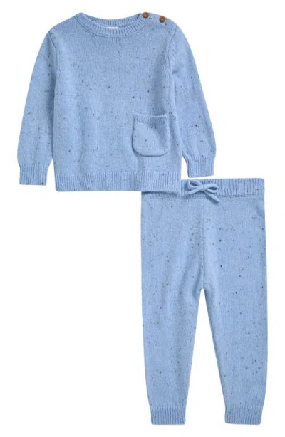 Nordstrom Babies'  Nep Sweater & Joggers Set In Blue Worn