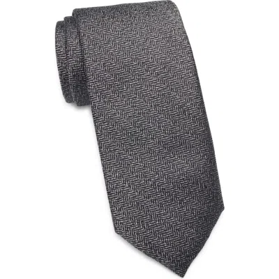 Nordstrom Newbury Herringbone Silk Tie In Gray