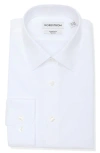 Nordstrom Non-iron Traditional Fit Solid Cotton Dress Shirt In White