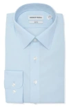 Nordstrom Non-iron Trim Fit Solid Cotton Dress Shirt In Blue Skyway