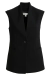 Nordstrom One-button Vest In Black