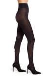 Nordstrom Opaque Control Top Tights In Black