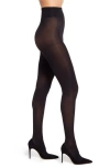 Nordstrom Metallic Control Top Tights In Black