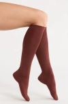 Nordstrom Opaque Knee High Socks In Brown