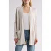 Nordstrom Open Front Cardigan In Beige Oatmeal Light Heather