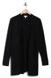 Nordstrom Open Front Cardigan In Black