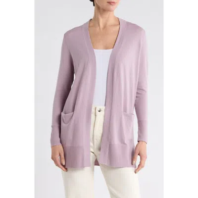 Nordstrom Open Front Cardigan In Purple