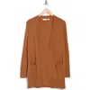 Nordstrom Open Front Cardigan In Rust Argan Oil