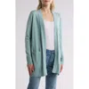 Nordstrom Open Front Cardigan In Teal Mist